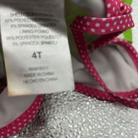 Penny M toddler girl polka dot one piece swimsuit 4T - Picture 3 of 3